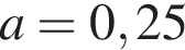 a=0,25