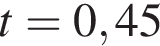 t=0,45