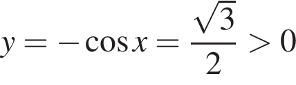 y= минус ко­си­нус x= дробь: чис­ли­тель: ко­рень из: на­ча­ло ар­гу­мен­та: 3 конец ар­гу­мен­та , зна­ме­на­тель: 2 конец дроби боль­ше 0 