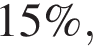 15\%,