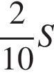  дробь: чис­ли­тель: 2, зна­ме­на­тель: 10 конец дроби S 