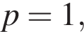 p=1,