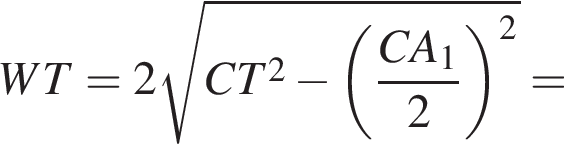 WT=2 ко­рень из: на­ча­ло ар­гу­мен­та: CT в квад­ра­те минус левая круг­лая скоб­ка дробь: чис­ли­тель: CA_1, зна­ме­на­тель: 2 конец дроби пра­вая круг­лая скоб­ка в квад­ра­те конец ар­гу­мен­та = 