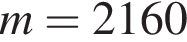 m=2160