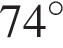 74 гра­ду­сов