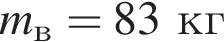  m_в = 83 кг