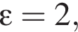\varepsilon =2,