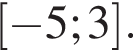левая квадратная скобка минус 5; 3 правая квадратная скобка .