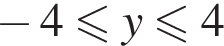  минус 4 мень­ше или равно y мень­ше или равно 4