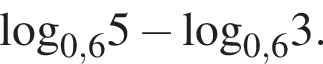 \log _0,65 минус \log _0,63.