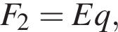 F_2=E q,