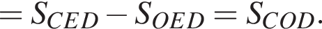 =S_CED минус S_OED=S_COD.