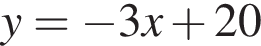 y= минус 3x плюс 20