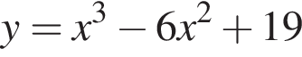 y=x в кубе минус 6x в квадрате плюс 19