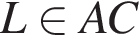 L при­над­ле­жит AC