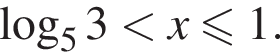  ло­га­рифм по ос­но­ва­нию 5 3 мень­ше x\leqslant1.