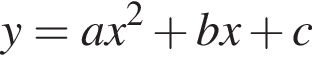 y=ax в квад­ра­те плюс bx плюс c