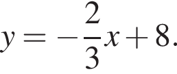y= минус дробь: чис­ли­тель: 2, зна­ме­на­тель: 3 конец дроби x плюс 8. 