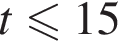 t мень­ше или равно 15