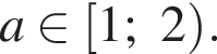 a принадлежит левая квадратная скобка 1;2 правая круглая скобка .