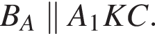 B_A\parallel A_1KC.
