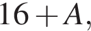 16 плюс A,