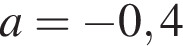 a= минус 0,4