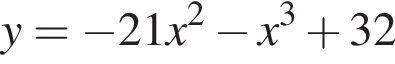 y= минус 21x в квад­ра­те минус x в кубе плюс 32