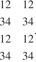 \beginaligned1212343412123434 \endaligned.