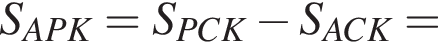 S_APK =S_PCK минус S_ACK=