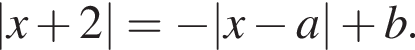 |x плюс 2|= минус |x минус a| плюс b.