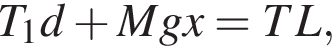  T_1d плюс Mgx = TL,