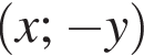  левая круг­лая скоб­ка x; минус y пра­вая круг­лая скоб­ка 