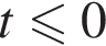 t мень­ше или равно 0