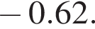  минус 0.62.