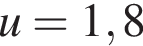 u =1,8
