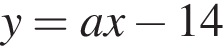 y = ax минус 14