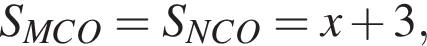 S_MCO = S_NCO = x плюс 3,