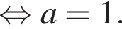 равносильно a=1.