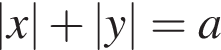  |x| плюс |y| = a