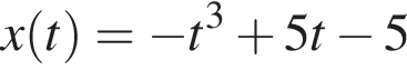 x левая круг­лая скоб­ка t пра­вая круг­лая скоб­ка = минус t в кубе плюс 5t минус 5