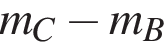 m_C минус m_B