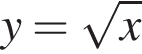 y = ко­рень из: на­ча­ло ар­гу­мен­та: x конец ар­гу­мен­та 