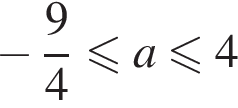  минус дробь: чис­ли­тель: 9, зна­ме­на­тель: 4 конец дроби мень­ше или равно a\leqslant4