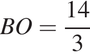 BO= дробь: чис­ли­тель: 14, зна­ме­на­тель: 3 конец дроби 