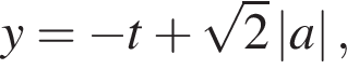 y= минус t плюс ко­рень из 2 \absa,